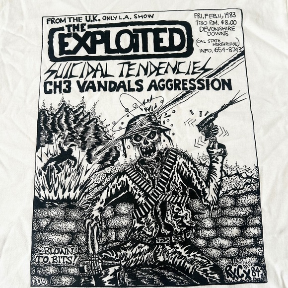 The Exploited Vintage Flyer Tee - Picture 2 of 2